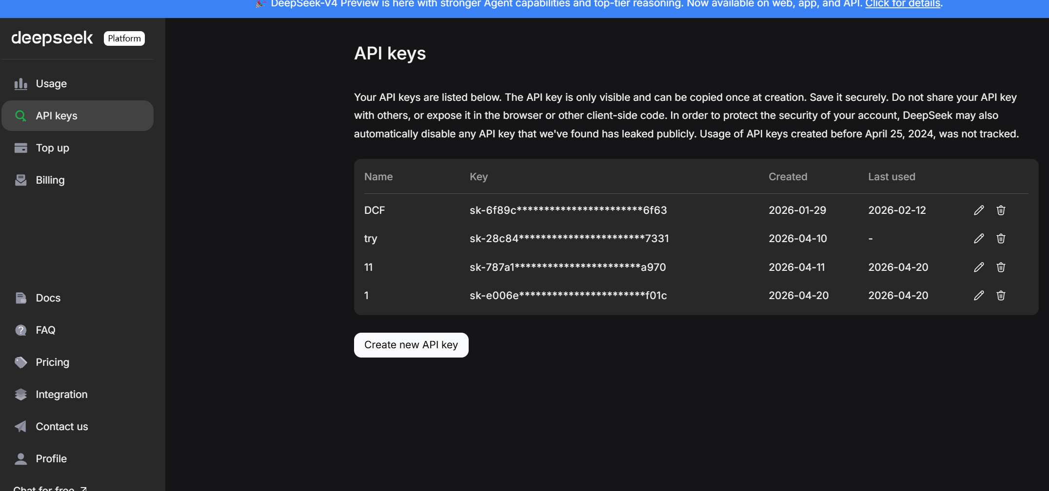 Configure DeepSeek API key in CC Switch