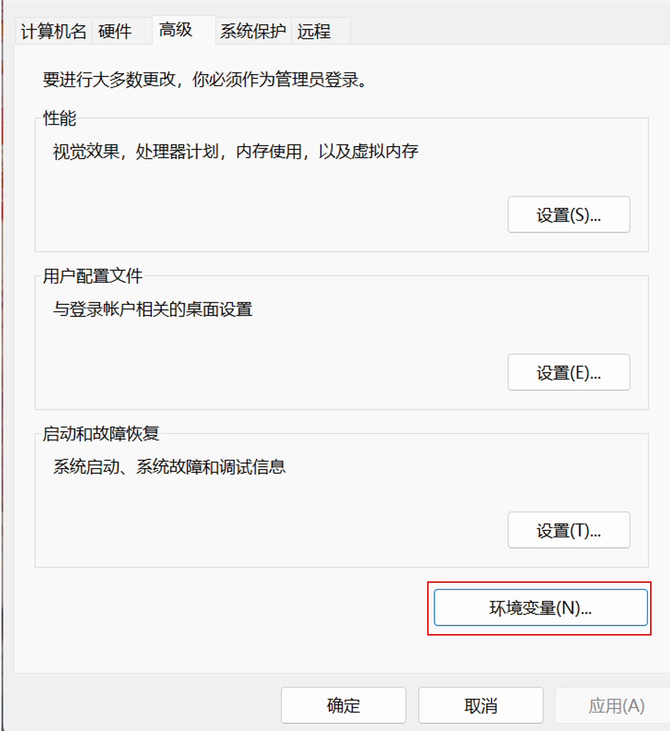 Open Advanced System Settings